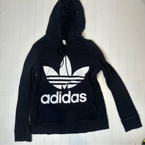 Adidas sweatshirt unisex size small men’s women’s hoodie black